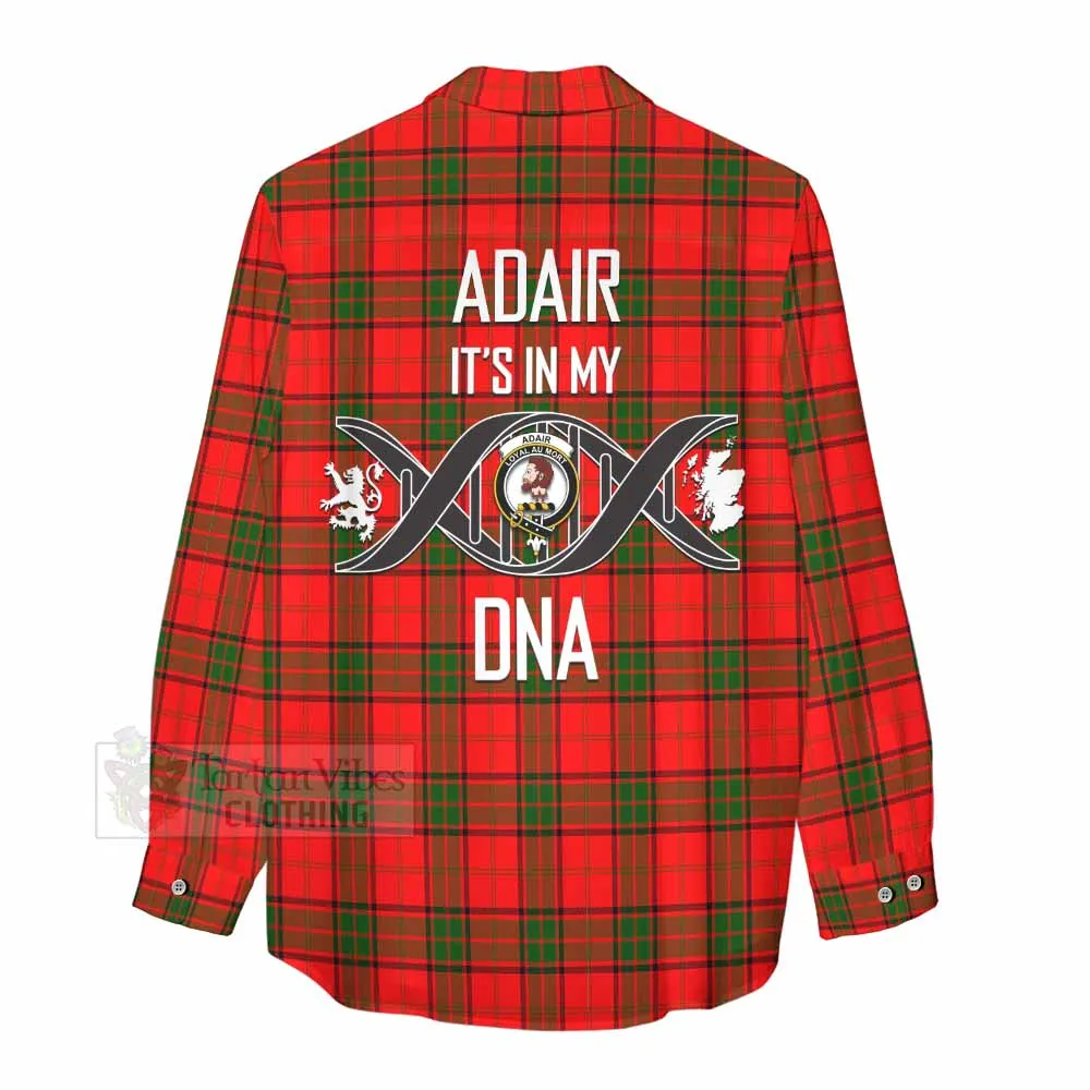 Adair Tartan Women's Casual Shirt with Family Crest DNA In Me Style