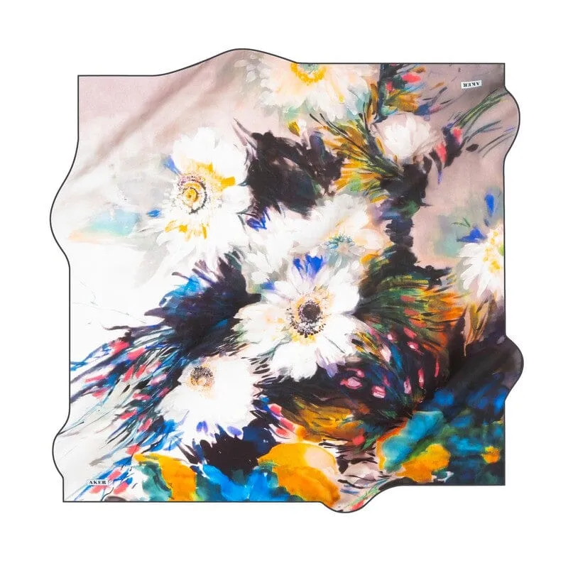 Aker Floral Elegance Silk Scarf No. 21