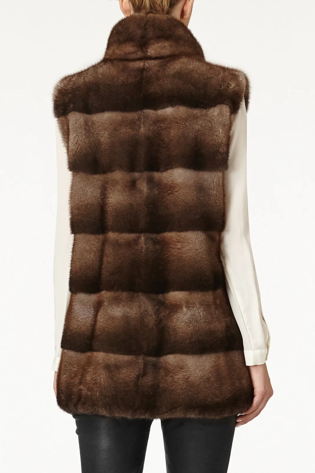 Alice Women's Long Mink Fur Vest