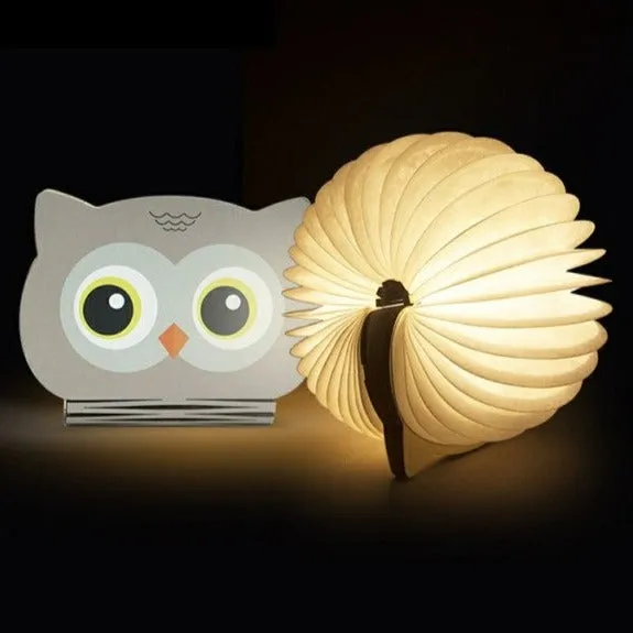 Animals Led Night Light Portable Foldable USB Book Lamp for Kid's Room