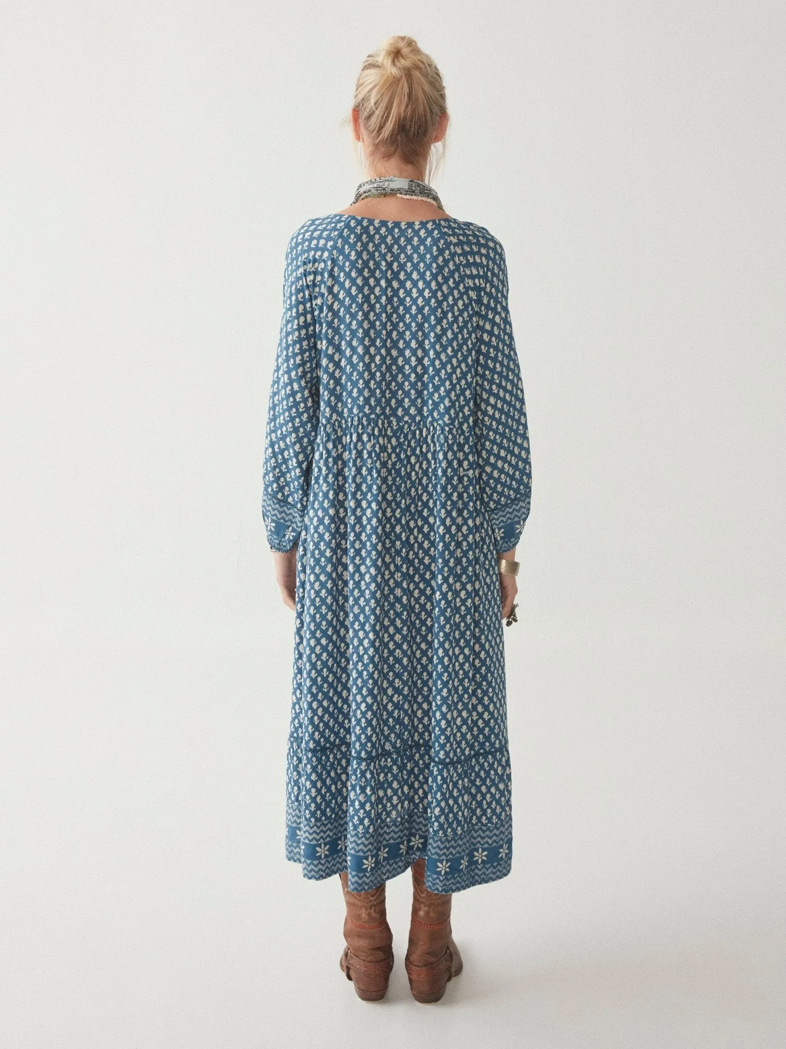 Antonia Dress - Blue Simone