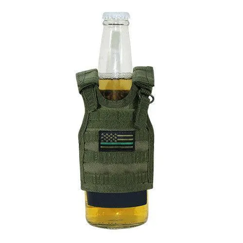 Beer Soda Water Can Bottle Cooler Carrier Insulator Tactical Vest Molle 16Oz