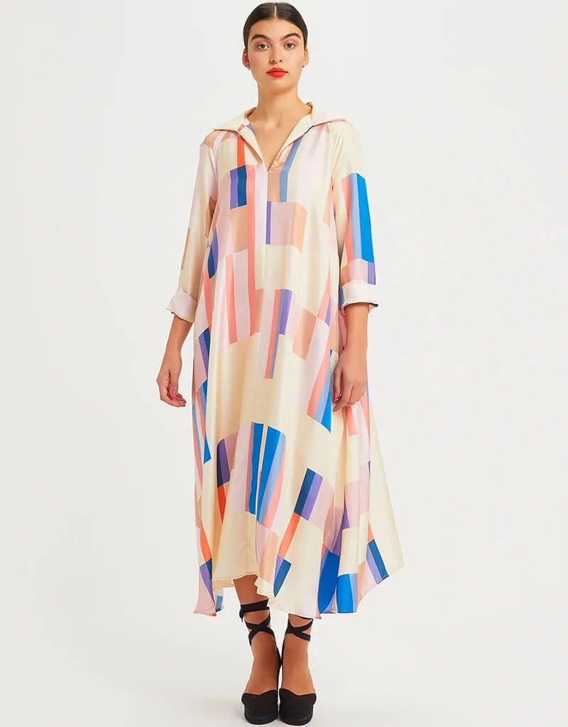 Beige French Crepe Kaftan