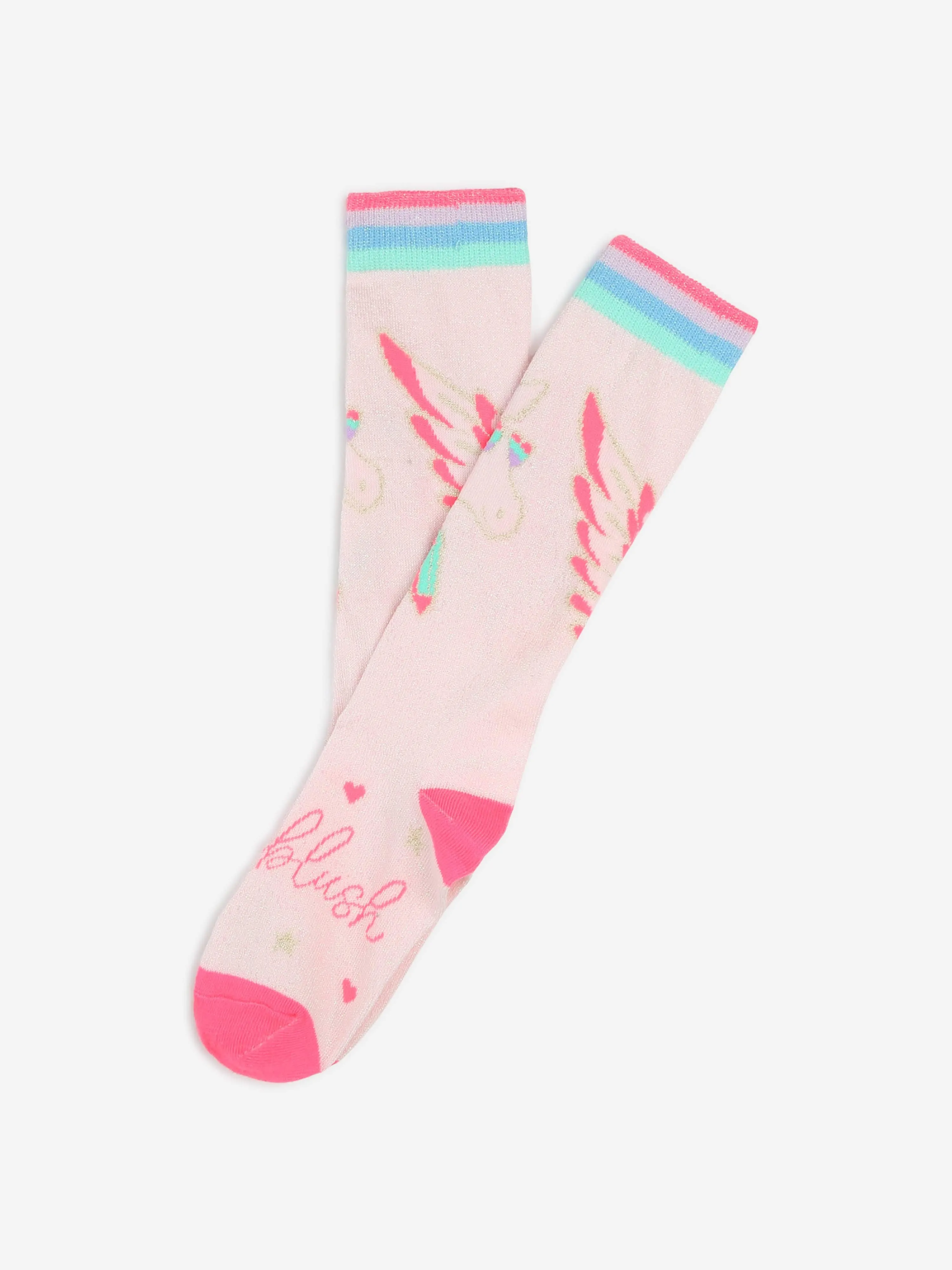 Billieblush Girls Pegasus High Socks in Pink