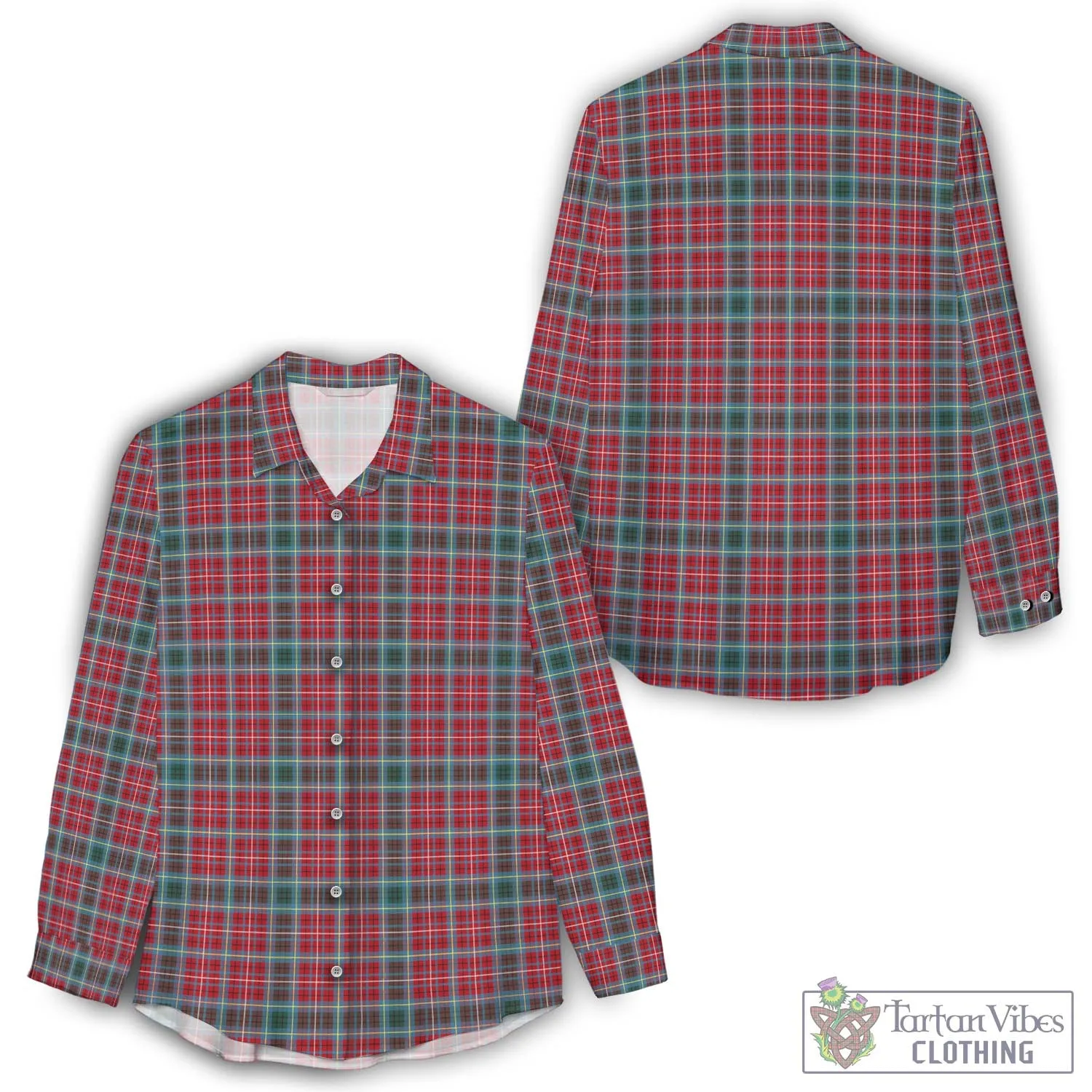 British Columbia Province Canada Tartan Women's Casual Shirt