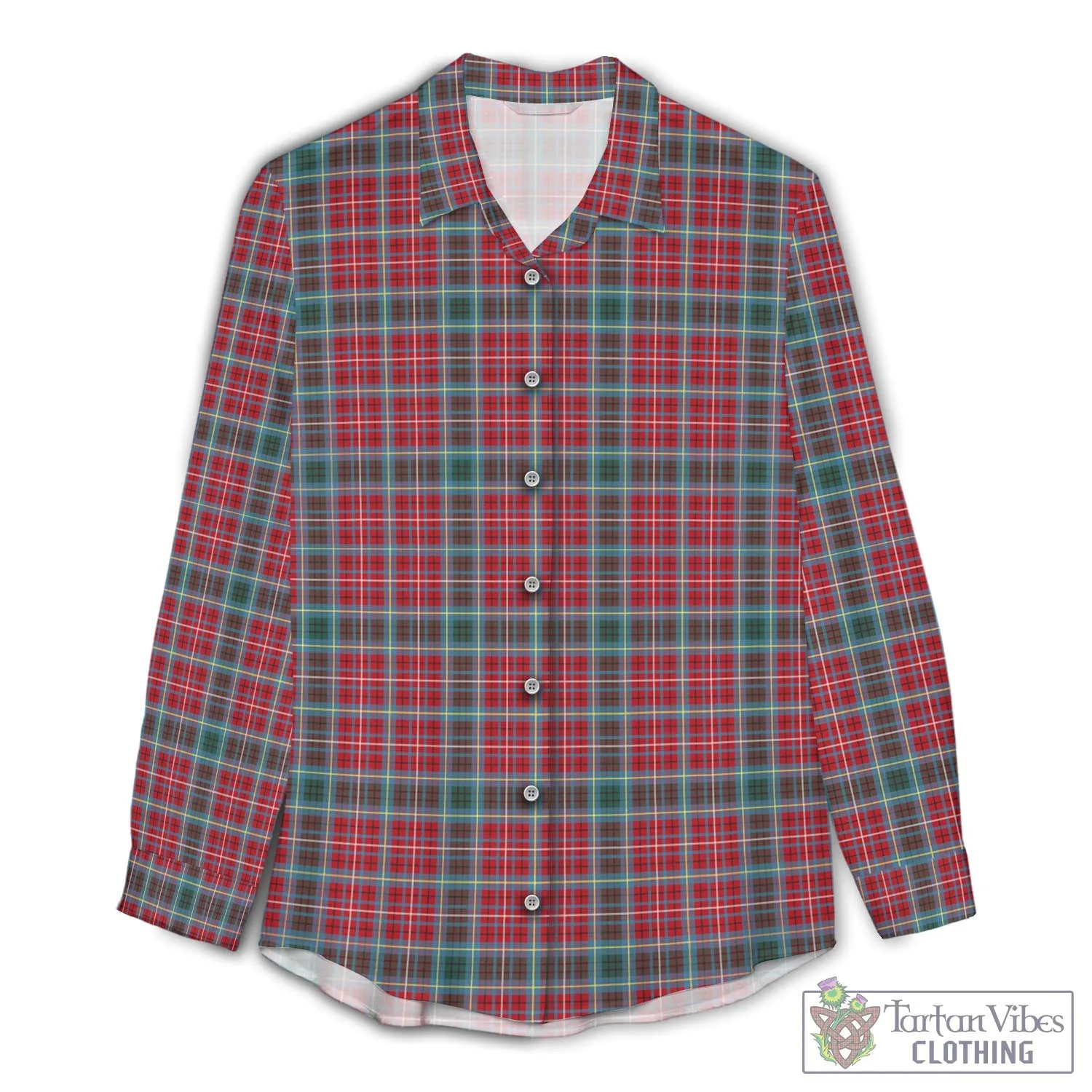 British Columbia Province Canada Tartan Women's Casual Shirt