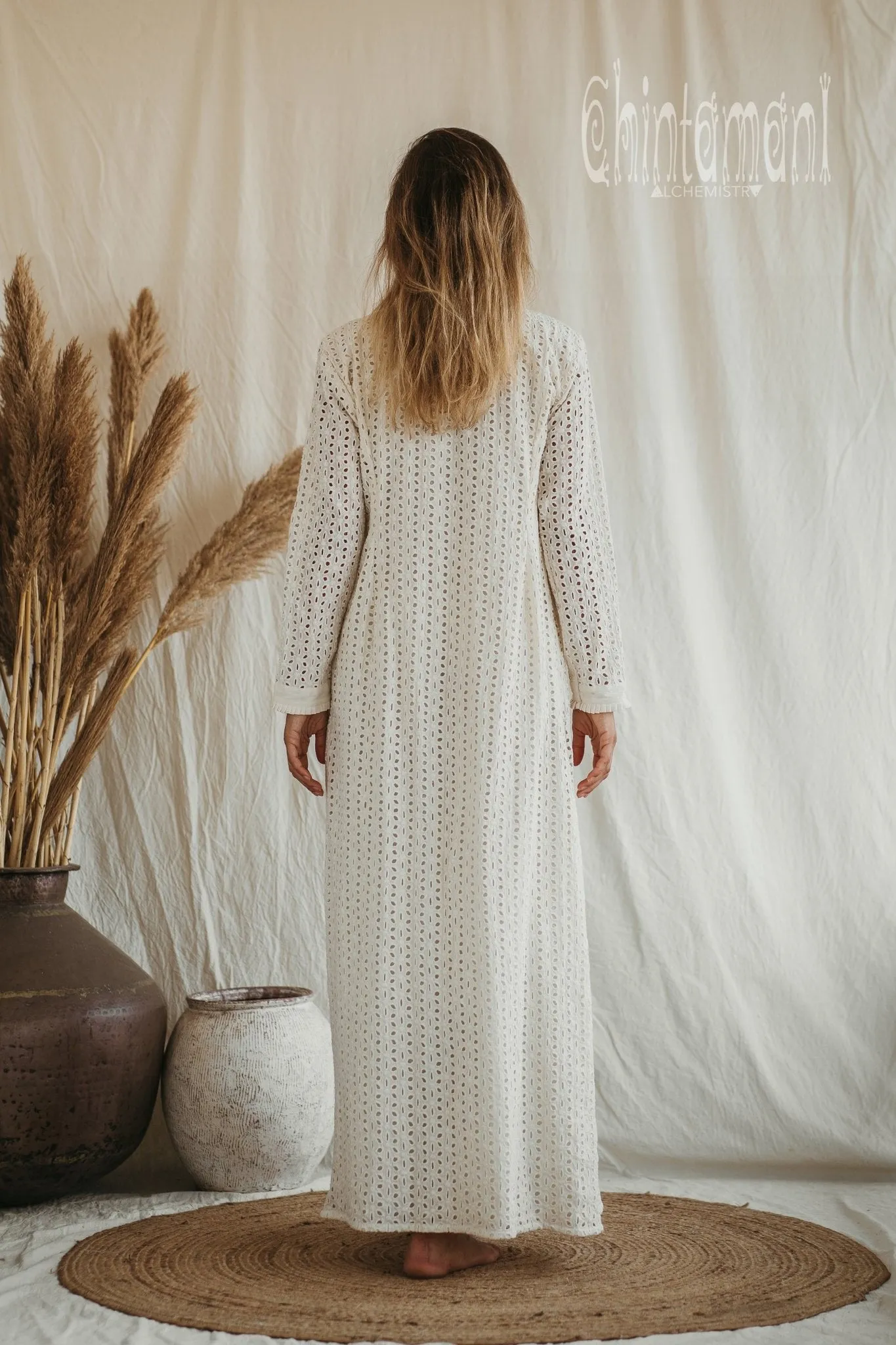 Certified Organic Cotton Maxi Shirt Dress / Off White