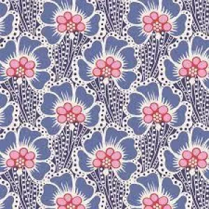 Cotton Beach Ocean Flower Blue Tilda