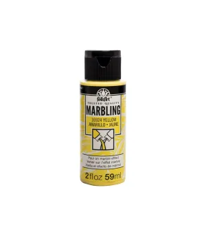 Folkart Marbling Paint Water-Based Yellow Color 59Ml