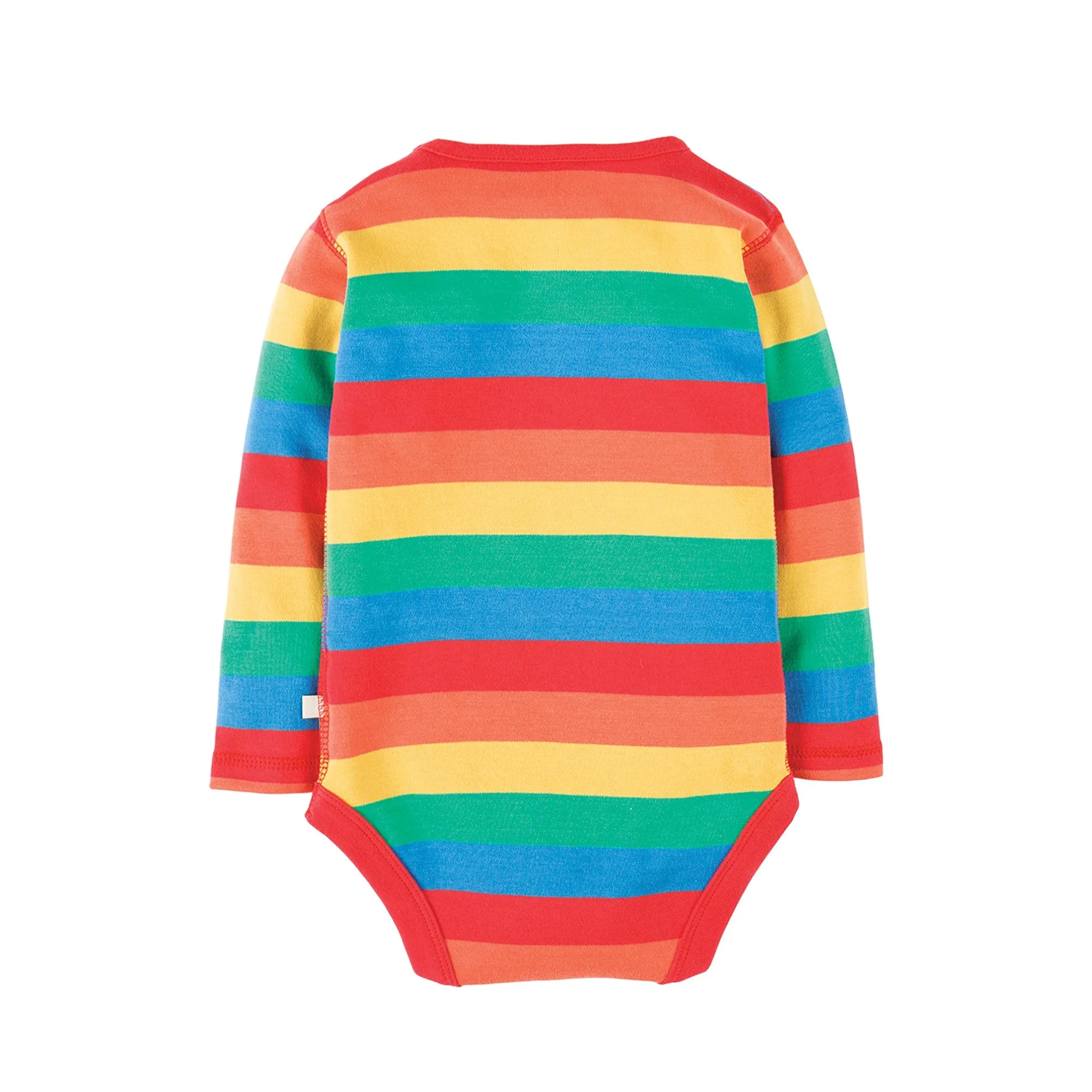 Frugi Baby Organic Cotton Rainbow Stripe Long Sleeve Bodysuit