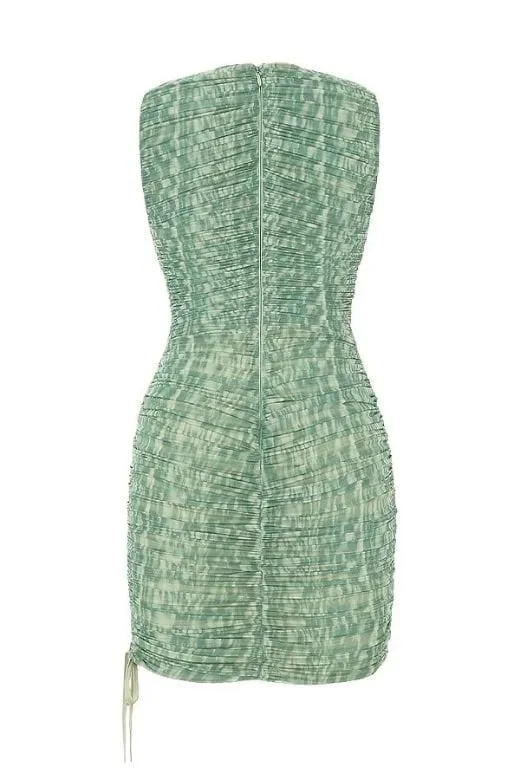 Isla Bodycon Wrap Mini Dress - Mint Green