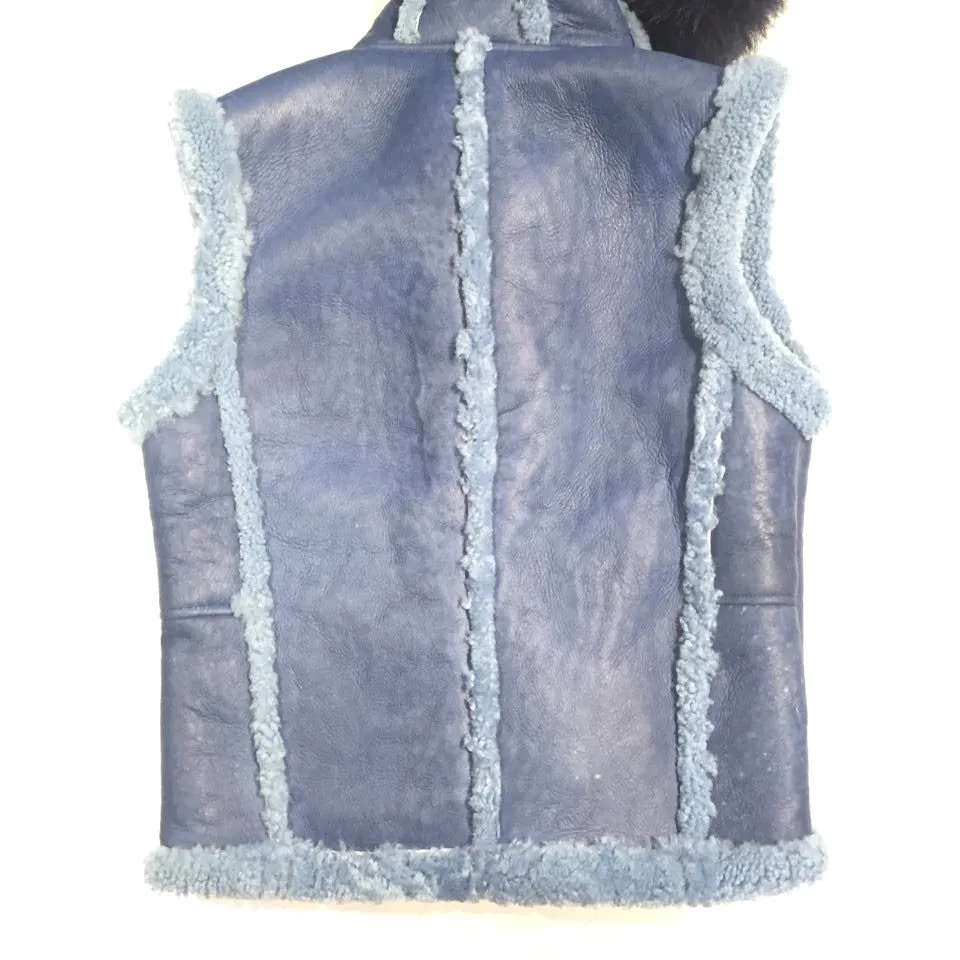 Jakewood Shearling Vest w/ Fox Collar