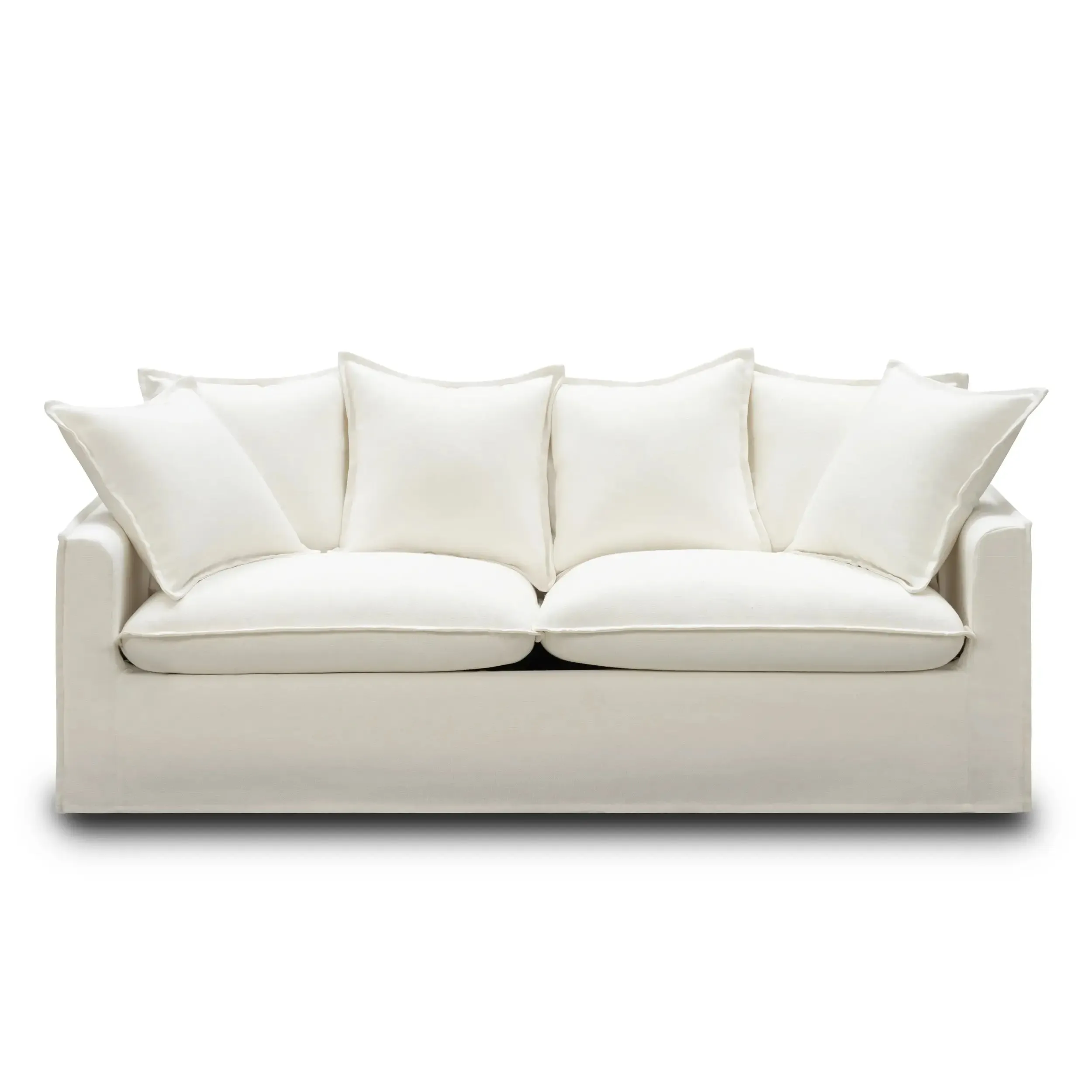 Juno Slipcover 3 Seater Sofa Bed - Luna Ivory