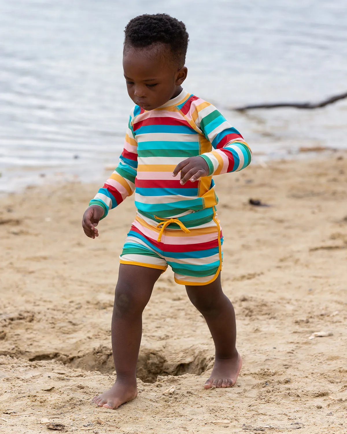 LGR Rainbow Stripe UPF 50  Sunsafe Long Sleeve Rash Vest