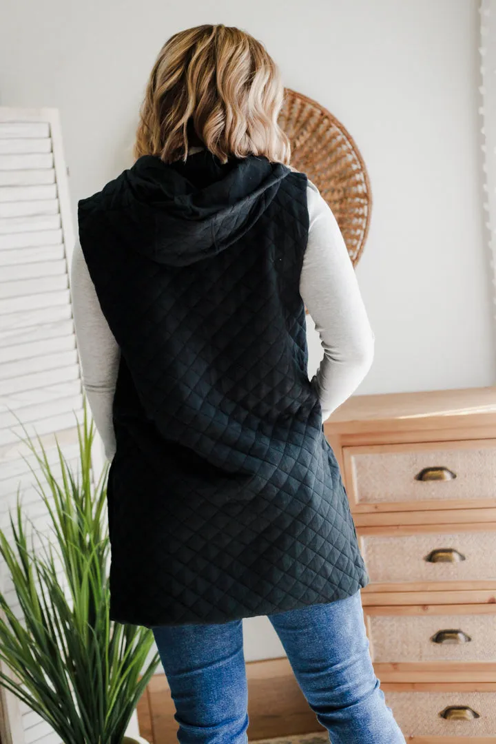 Longline Quilted Vest