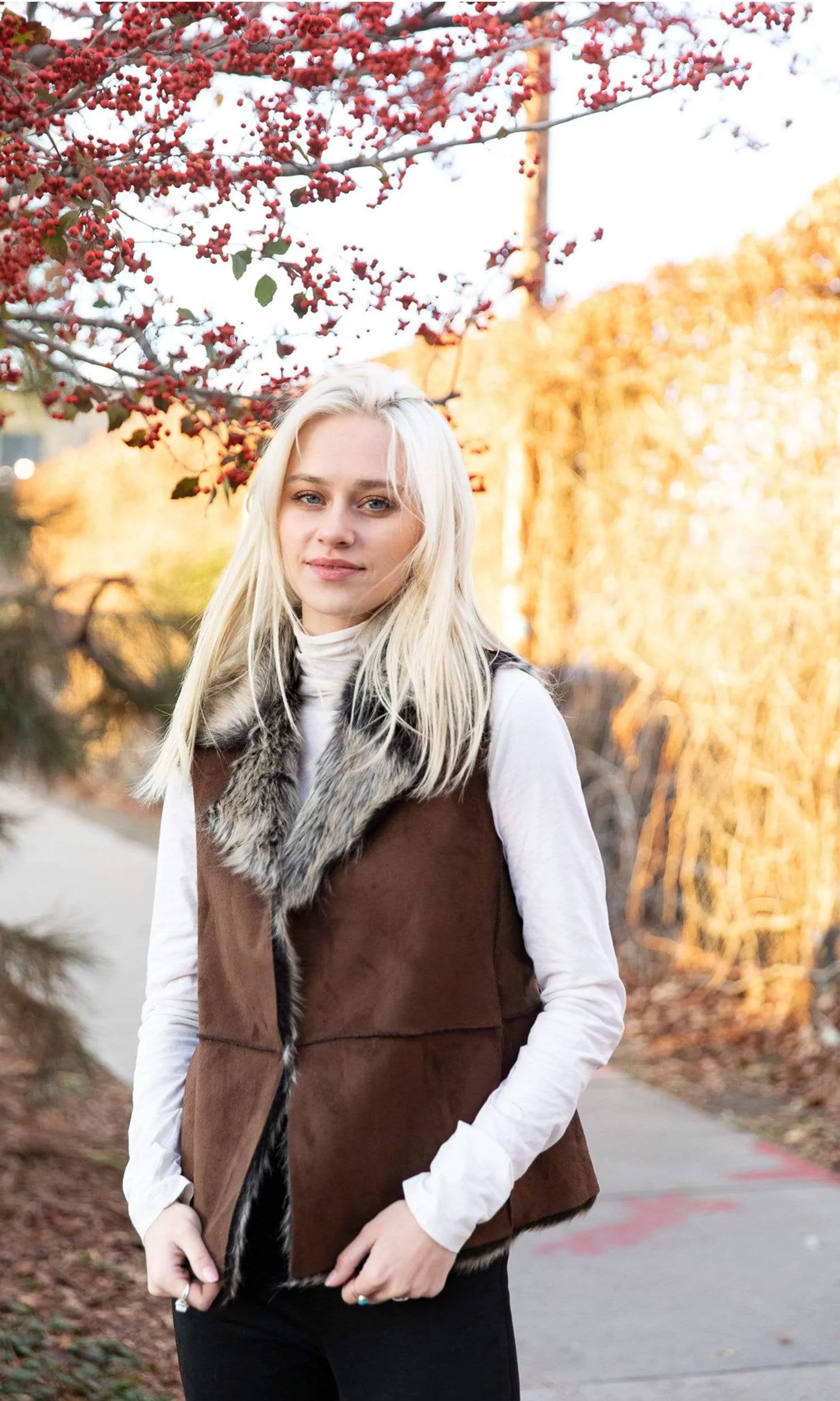 Love Token Miley Faux Fur Vest