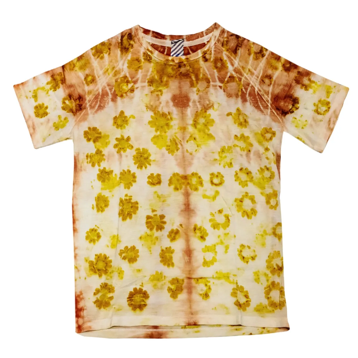 MAAD Cycling Short Sleeve Tshirt - Warm Yellow Flowers