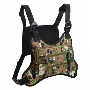 Outdoor Vest med Polyester Taske - Army