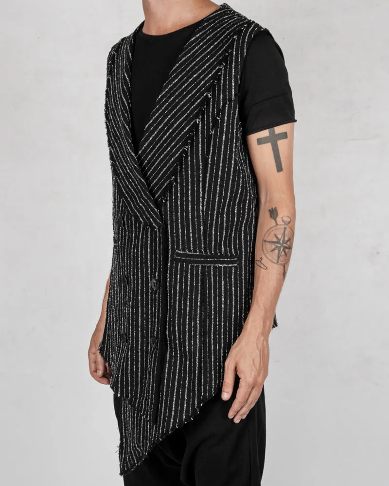 Pinstripe cotton vest