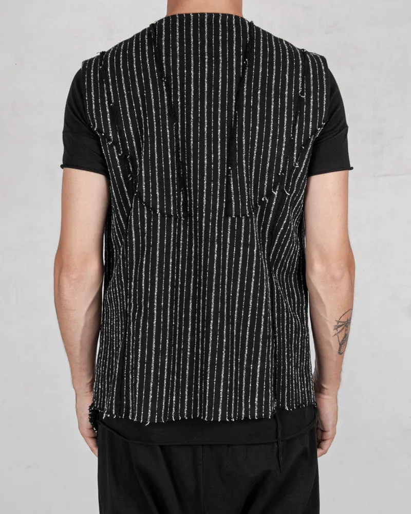 Pinstripe cotton vest