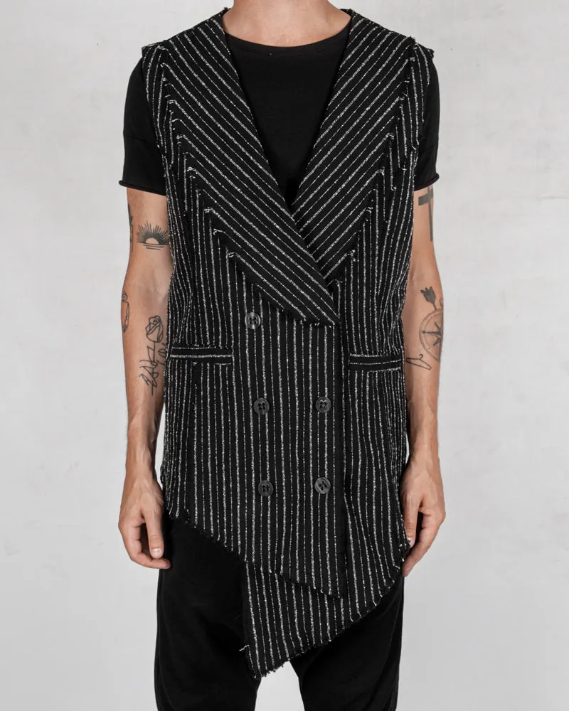 Pinstripe cotton vest