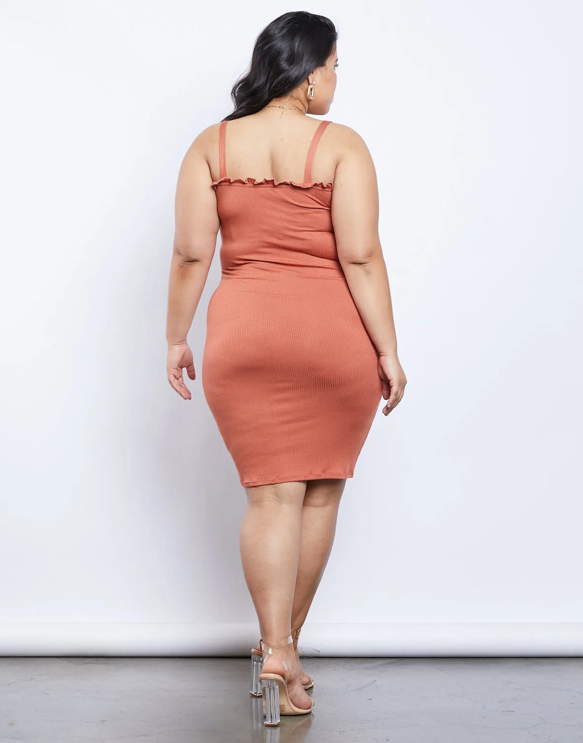 Plus Size Erin Lettuce Edge Dress