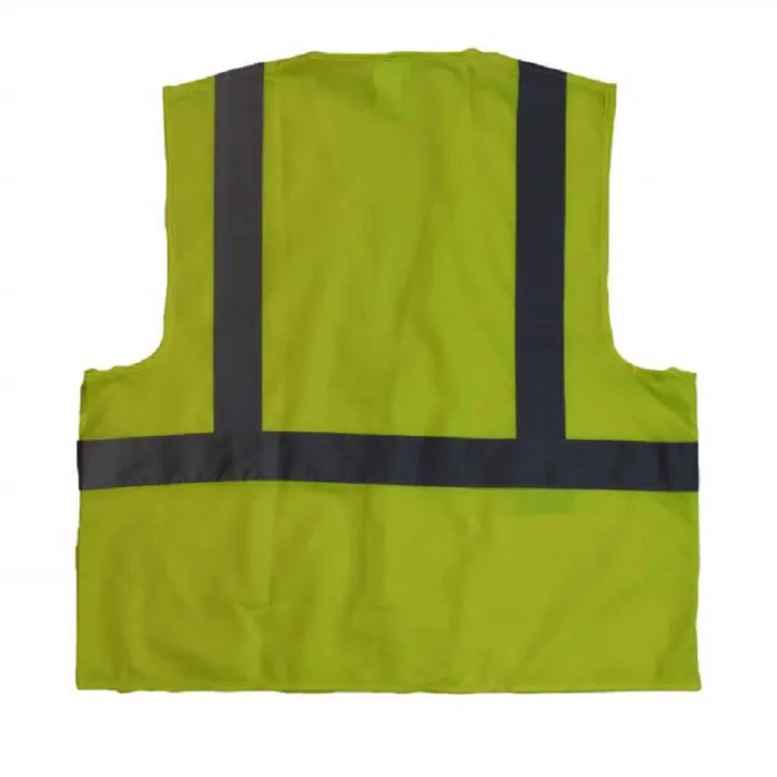 Radians SV2ZGS Economy Type R Class 2 Solid Material Safety Vest with Zipper, Hi-Vis Yellow, X-Large, 1 Each