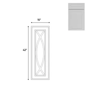 RTA - Elegant Shaker White - 15"W x 42"H -Wall Decoration Glass Door