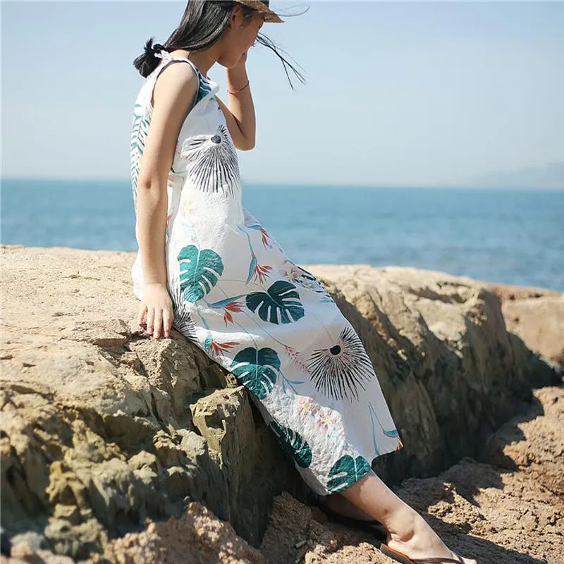 Spaghetti Strap Floral Printed Sundress