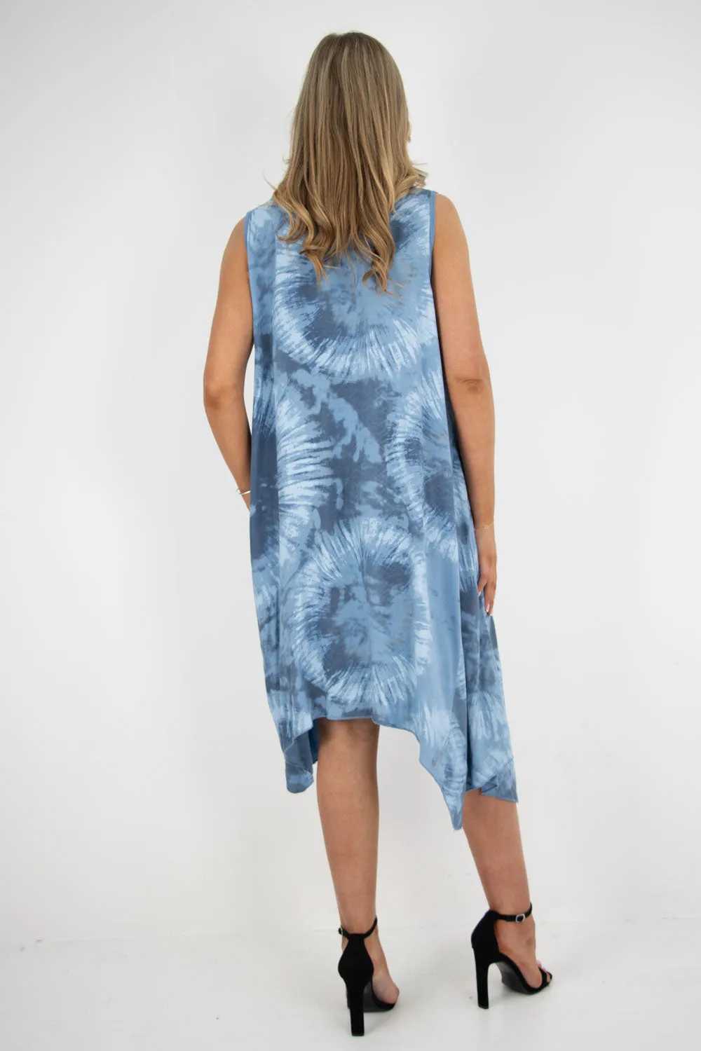 Tie Dye Print Vest Dress