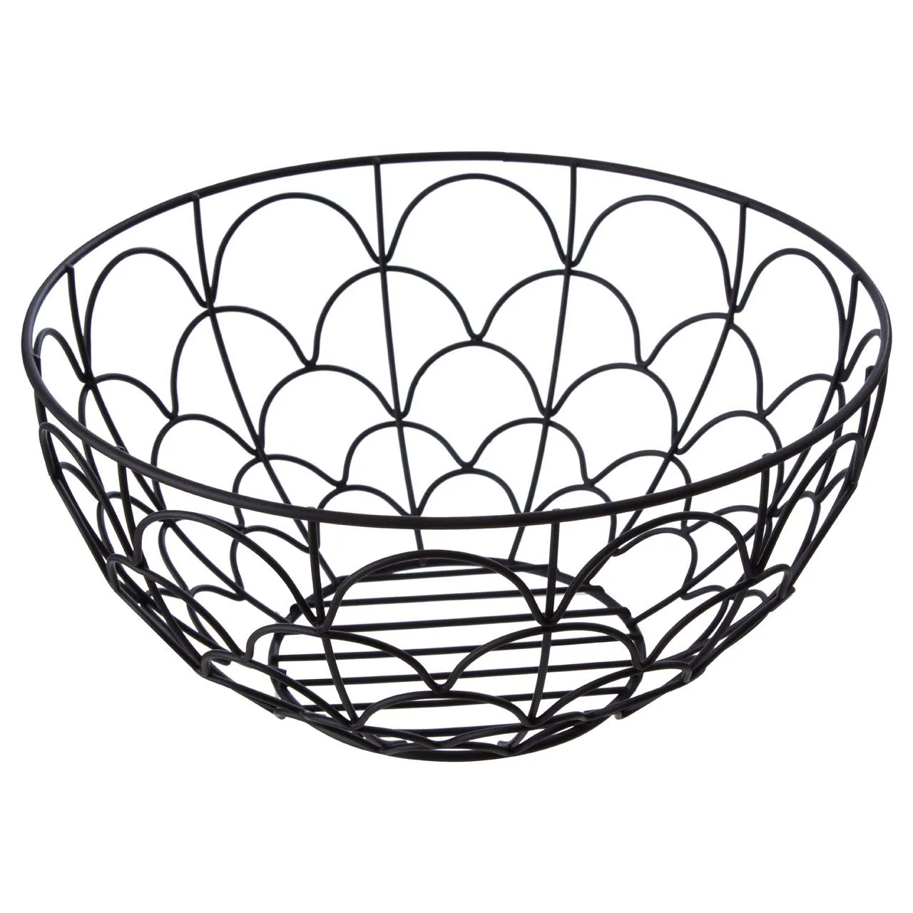 Vertex Deco Fruit Basket - Matte Black