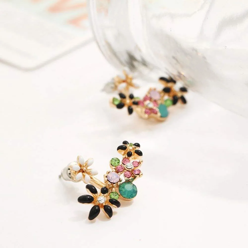 Yellow Chimes Crystal Stylish Fancy Stud Earrings for Women & Girls