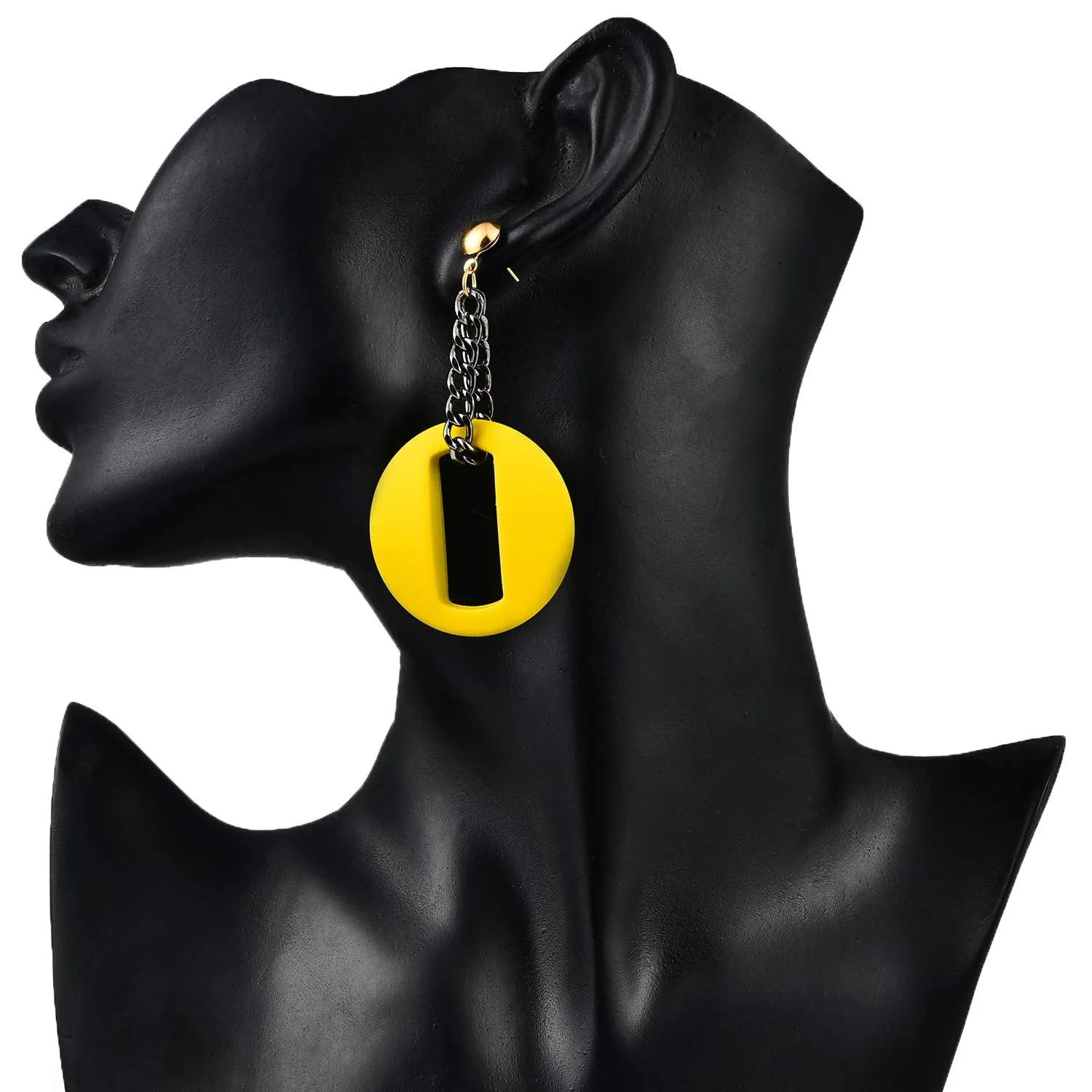 Yellow Chimes Matte Finish Soft Touch Leather, Alloy Drop Earring for Women & Girls