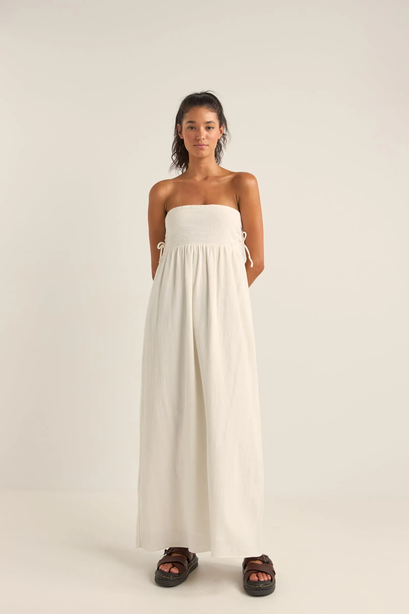 Zali Tie Side Maxi Dress Coconut